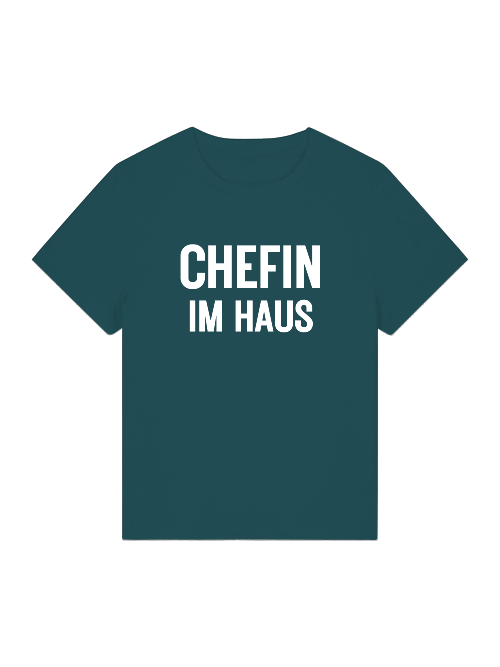 Damen Bio T-Shirt "Chefin im Haus"